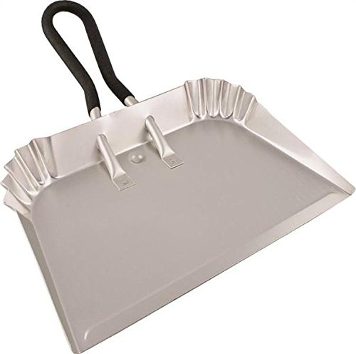 Edward herramientas extra grande Industrial recogedor de aluminio 17  – ligero – Casi la mitad de peso de polvo de acero sartenes con la misma fuerza – para grandes cleanups – Asa de goma/para colgar