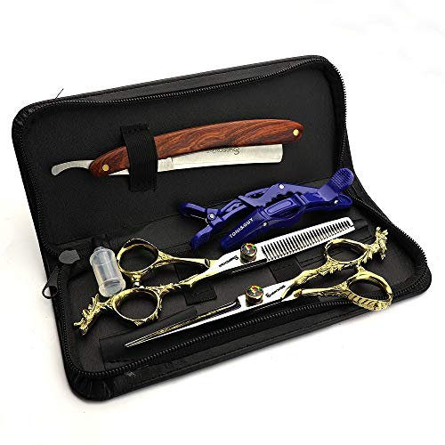 Friseurschere 6/7/8/9 Professionelle und effiziente Schere (6-Zoll 2-teiliges Set)