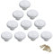NUODWELL 10Pcs Round Colorful Ceramic Cabinet Knobs Single Hole Pull Handle for Drawer,Cupboard,Dresser,Door (White)