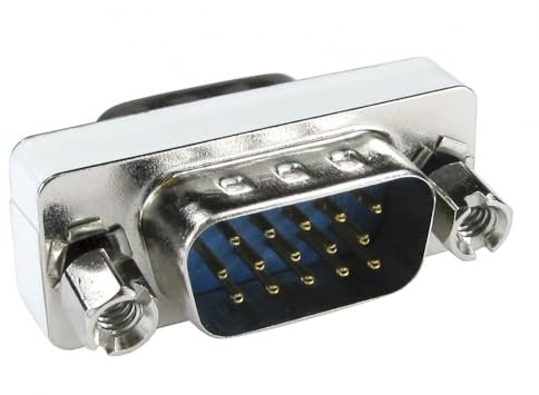 Rhinocables VGA 15 Broches mâle à Adaptateur mâle SVGA Gender Changer Connects et Prolonge