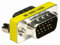Rhinocables VGA 15 Broches mâle à Adaptateur mâle SVGA Gender Changer Connects et Prolonge