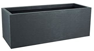 EDA PLASTIQUE Jardiniere Graphit Up - 57 L - 79,5 x 29,5 x 29,5 cm - Gris Anthracite