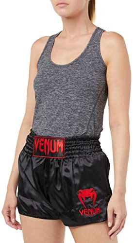 Venum Herren Classic Muay Thaibox Shorts, Schwarz/Rot, L EU