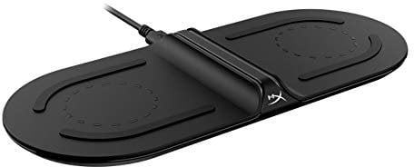 HyperX ChargePlay Base – Qi-Certified Wireless Charger, Dual Pad, Charge up to two devices, Up to 10W Charging, Battery Indicator, Compatible with Qi-Enabled Devices (UK plug)