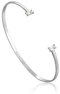 ANIA HAIE Damen-Armreif Glow Cuff 925er Silber Zirkonia One Size Silber 32014123