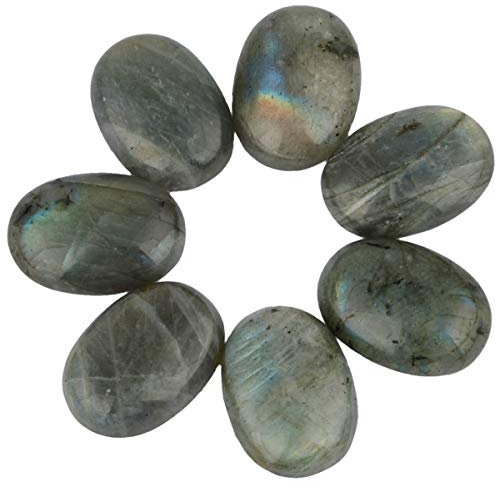 Nupuyai 5 Stück Edelstein Cabochons Flache Rückseite Kristall Cabochon Oval Stein für Charms DIY Schmuckherstellung
