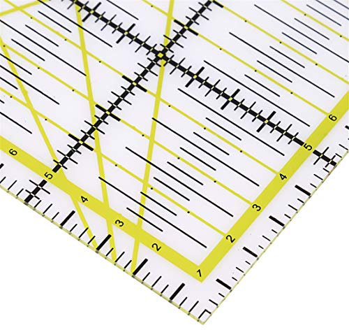 YSINFOD Patchwork Lineal 15cm x 15cm Acryl Patchwork Lineal Quilting Vorlage Lineal, acryl, Typ 2, Siehe Produktbeschreibung