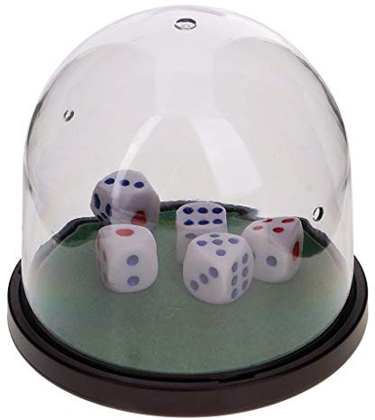 Inzopo Würfelroller-Cup-Kuppeln von Hand schütteln Würfel-Cup Shaker für Party Guess Spiel Spiel