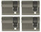 4x Halbzylinder verstellbar 40 mm 30/10 gleichschließend inkl. 20 Schlüssel