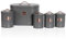Denny International 5PC Kitchen Food Storage Set Bread Bin, Biscuit Tin and Tea, Coffee & Sugar Canister Set, Vintage Classic Inspired Metal Storage Set BY Crystals® (Grey)