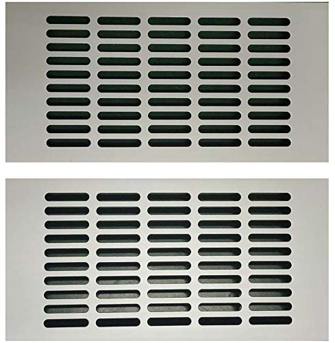 Rejilla Ventilacion Rectangular, Rejilla de Ventilacion Aluminio, Rejilla de Ventilación de Aluminio Calidad Placa de Ventilación 15 * 30cm, 2PCS