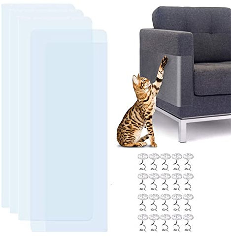 BAIAA Katzenmöbelschutz, Katzenkratzpads, Mit 20 Twist Pins Scratch Guard Protect Sofatischset, 8/10 Packungen, Geeignet Für Sofa, Tisch- Und Stuhlbeine Usw (30 * 40/10pcs)