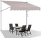 EINFEBEN Klemmmarkise Balkon, 400 x 120 cm Markise Balkonmarkise Sonnenschutz ohne Bohren, mit Handkurbel, UV-beständig höhenverstellbar, aus Metall und Polyester, Beige