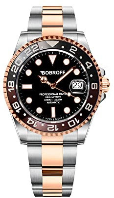 Bobroff Herren Analog-Digital Automatic Uhr mit Armband S0360092