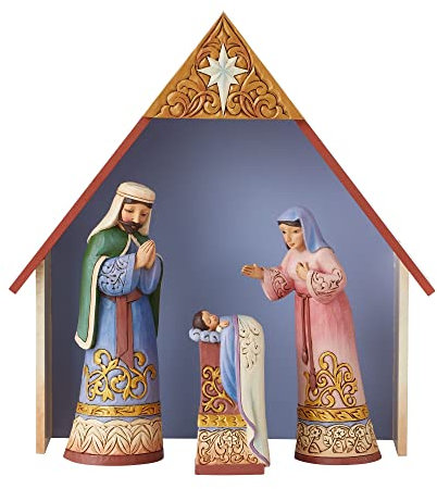 Enesco Heartwood Creek by Jim Shore Weihnachtskrippe, Violett, 4-teilig