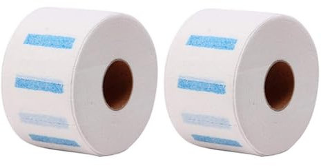 Bamboopack - Lot de 2 rouleaux de papier de soie jetables pour barbier - Noir - Pour salon de coiffure