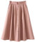 Jupe Longue Femme - Jupe mi-Longue Solide à Taille élastique pour Femmes Jupe Longue Rose Poudré
