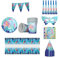 73pcsVaisselle de Fête Sirène Set, Décoration Fête d’Anniversaire, Ensemble de Fournitures de Fête Sirène pour Toutes Les Parties, Noël Et Rassemblements(10 invités)