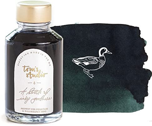 Tom's Studio - Fountain Pen Ink 50ml, Mallard Green | Glass Ink Bottles For Fountain Pens