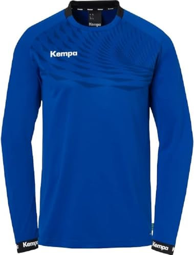 Kempa Wave 26 Longsleeve Unisex Sport Langarmshirt Sport-Pullover Handball Torwart-Trikot Langarm-Pullover für Handball Volleyball Indoor - elastisch und schnelltrocknend, Handball-Trikot, Royal/Marine, L