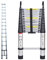 4.4M Telescopic Ladder with Roof Hook Kit Aluminium Portable Multi-Purpose Folding Portable Heavy Duty Multi-Purpose Aluminium Telescopic Ladder Extendable (14.5FT)