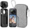 LEWOTE 7in1 Accessories Kit Compatible with Insta360 X3 [Silicone Camera Case Cover and Lens Cap][2Pcs 3D Screen Protector Film][Outdoor Carrying Case with Auto Locking Carabiner and Anti-loss Lock]