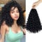 GoGo Curl Crochet Braids Hair 14 Inch 8 Packs Ocean Deep Wave Crochet Hair Extensions Synthetic Curly Crochet Hair for Black Women（1B）