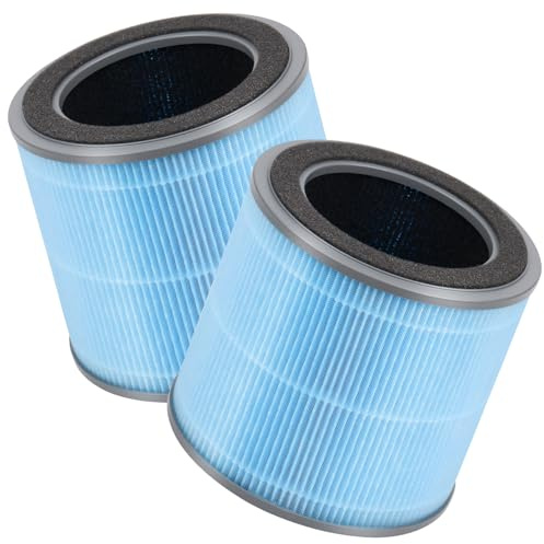 Breabetter Paquete de 2 filtros de repuesto H201 compatibles con el purificador Homvana H201 y también compatible con TEC.Bean JH50G-M, filtros 3 en 1