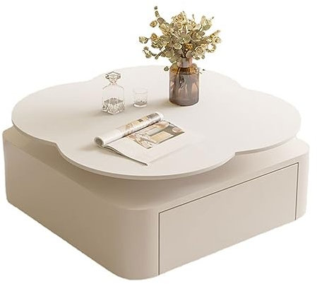 JATIBOSH Tischplatte Optionaler Creme Wind Mini Rock Platte Blume Couchtisch, Kleiner einfacher kreativer Cloud Kleiner Couchtisch, für Wohnzimmer Meeting Room, Kleiner Raum