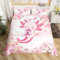 Nette Axolotl Kinder Bettbezug Set S Größe,Cartoon Salamander Tiere Bettwäsche Set,Mädchen Jungen Erwachsene,Sakura Kirschblüte Ukiyoe Trostbezug,Rosa romantische Quilt Cover,1 Kissenbezug