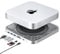 RayCue Mac Mini Hub & Type-C Stand with SSD Enclosure - Mac Mini M1/M2 Stand with 2.5 SATA SSD, USB-C Data Port, Dual USB 3.0/2.0 Ports, Micro/SD Card Readers