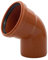 KG Bogen DN 110 67° PVC-U SN8 Winkel | Bogen mit Dichtung | für externe Entwässerungssysteme | Gummidichtung | Abwasser Installation | Kanalrohrsystem Abwasserrohr