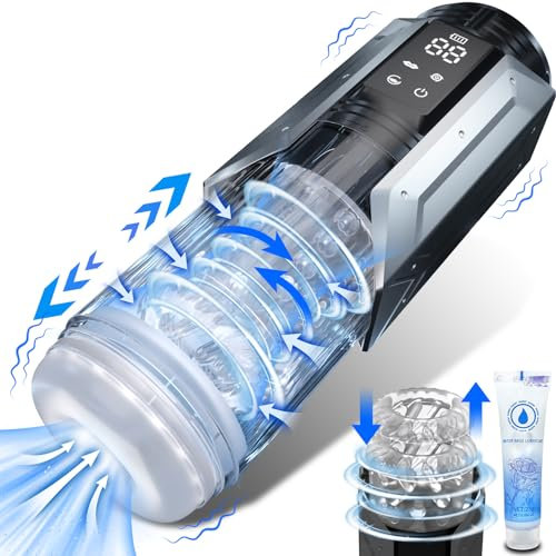 Masturbatore Uomo Masturbatore Automatico Sex Toys Uomo - Masturbtore per Uomini con 7 Modalità di Suzione & Vibrazione & Telescopico & Rotante Sextoys Masturbatore Maschile Sex Toy Uomo Vibratore