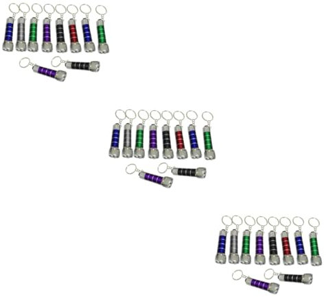 UKCOCO 30 Pièces Lampe Flash Pour Enfants Mini Lampe De Poche Lampe De Poche Rose Porte-Clés Stylo Torche Lampe De Poche Mini Lampe De Poche LED Torches Camping Porte-Clés Lampe Lampe De