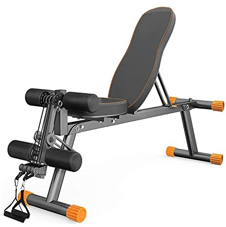 Xiaoxu Hantelbank, Fitnessbänke, flache Bank mit 6-fach verstellbarem Winkel, klappbare Fitnessbank, 300 kg Sicherheitslast, Bauchtrainer-Hebe-Sit-up-Bank