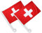 Taffstyle Autofahne Set 2 Stück Auto Fahne Fussball EM WM Länderflagge Fanartikel Land Flagge Autoset Frauen Männer Kinder Basketball Handball Schweiz