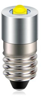 E10 LED 3W/12V 6W/24V Taschenlampe mit hoher Helligkeit kleine Glühbirne 3W-12V Warmweiß