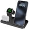 3 in 1 Wireless Charger Charging Station 15W Fast Charge Stand for iPhone 16 15 14 13 12 11 Pro Max XS XR 8 Plus,AirPods Pro2/Pro/4/3/2/1,Apple Watch Series 10/Ultra 2/9/8/7/6/SE/5/4/3/2,Black