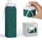 Popdigito Tragbare faltbare Wasserflasche, BPA-frei, lebensmittelechtes Silikon, wiederverwendbare Wasserflasche für Outdoor,Reisen,Wandern,Sport,kompakt,leicht (Darkgreen)