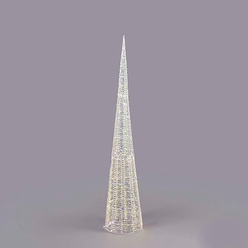 EDG Enzo De Gasperi Enzo De Gasperi Albero di Natale LED Stripes Cono 2400 MicroLed H 210 Cm D 40 Cm Natural