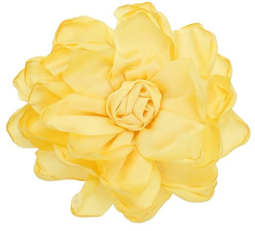 PATIKIL Rose Flower Hair Clips, Fabric Brooch Pins for Women Wedding Party Dance Dress Clothes Accessories Valentine's Day Gifts, Yellow