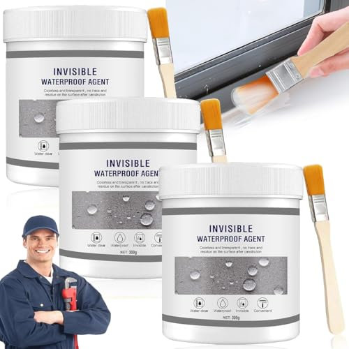 Colle Etanche Transparente, Agent De Revêtement Imperméable Transparent, Agent Anti-Fuite Étanche, Mastic Isolant Imperméable - Pour Murs Extérieurs, Carrelage De Salle De Bain Et Toits (900g)