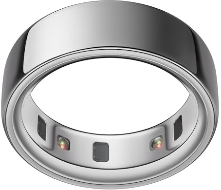 Oura Ring 4 - Silber - Größe 6 - Smart Ring | Messen Sie zuerst mit Oura Ring 4 Sizing Kit | Sleep Tracking Wearable - Herzfrequenz - Fitness Tracker - Bis zu 8 Tage Batterielaufzeit