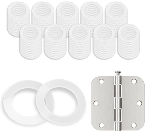 Fitschenringe für Türscharniere, Unterlegscheiben Kunststoff für Zimmertüren, Distanzscheiben für Türscharnier, Nylon Washer for Interior Door Hinges (100 x 1mm)