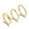 ALEXCRAFT Ringe Gold Damen Set mit Zirkonia 14K Vergoldet Ring Set für Frauen Freundin Mama 3 Stück