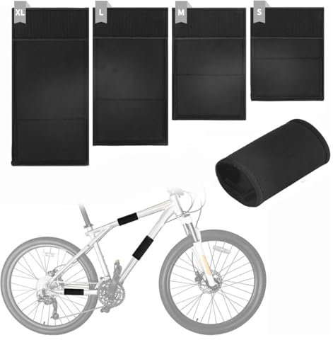Alriedy Protection de cadre de vélo - Protection de cadre en carbone pour porte-vélos Thule - Protection de cadre pour vélo électrique - Fermeture Velcro en néoprène - Convient pour accessoires de