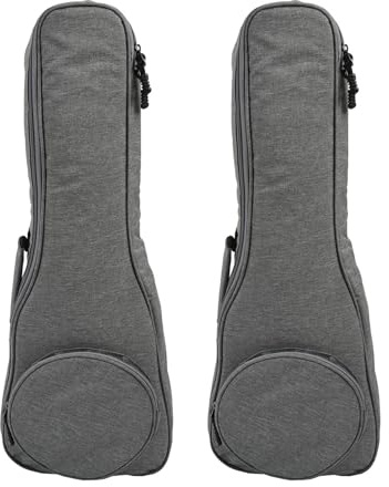 Sizoriruk 2pcs 23 Inch Cotton Ukulele Bag Soft Case Gig Waterproof Oxford Cloth Ukelele Hawaii Four String Guitar Backpack Grey
