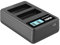 Chargeur USB double pour batteries Fujifilm NP-W235 - Écran rétroéclairé - Indicateur de charge