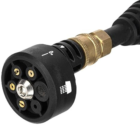 alloneslife Pressure Washer Nozzle Adjustable 6-in-1 Quick Changeover Power Washer Nozzle For High Pressure Washer 1/4inch