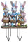 Gartenstecker Osterdeko Ostern Garten Hasen Deko, Osterdeko Outdoor Vintage für Draußen Frühling, Osterhase Außen Gartenschilder Osterdekoration Frühlingsdeko Osterhasen Figuren Groß (F)